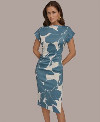 Women's Boat Neck Midi Dress