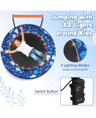 Mini Trampoline Folding Small Rebounder for Kids with Lights