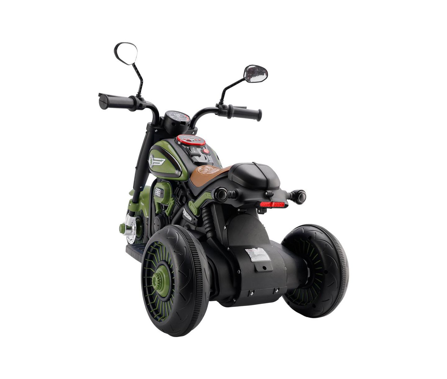 Детская игрушка Bruce & Shark 6V 3-Wheel Electric Ride-On Motorcycle with Lights & Music, 60 lb. Capacity, Ages 1-3, цвет: Зелёный — фото 4