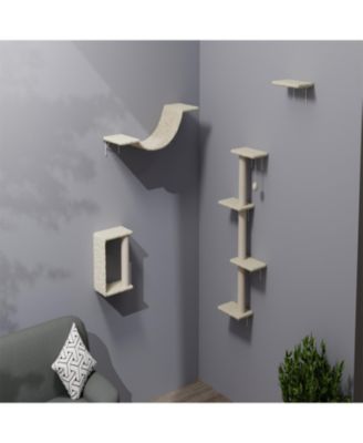 Modern Wall-Mounted Cat Tree Tower