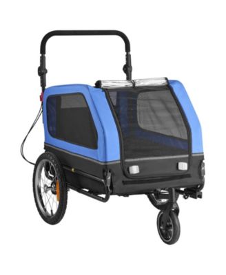 2-in-1 Foldable Pet Bike Trailer & Stroller, Holds up to 88 lbs
