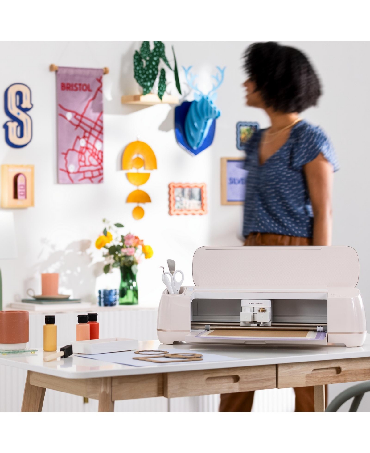 Cricut Maker 4 Cutting Machine with EasyPress 3 Heat Press and Materials Bundle