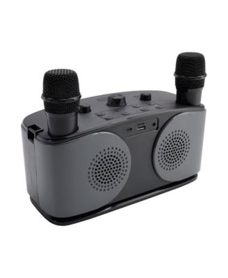 20W Karaoke Speaker System with Voice Changer, 2 Wireless Mics, Bluetooth 5.3 & AUX TV Connection