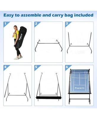Racket Sports Indoor Outdoor Tennis Rebounder Net with Carry Bag, Blue