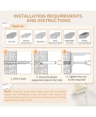 Wall-Mounted Cat Tree with Adjustable Jumping Platforms