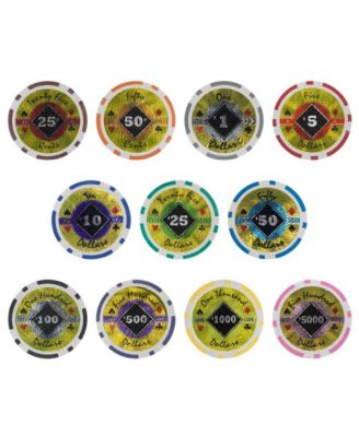 Black Diamond Holo Inlay Poker Chips (25-Pack) For Poker
