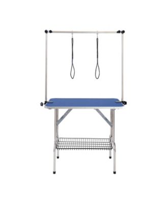 Foldable Pet Grooming Table with Double Arms, 36" x 24", Holds up to 330 lbs