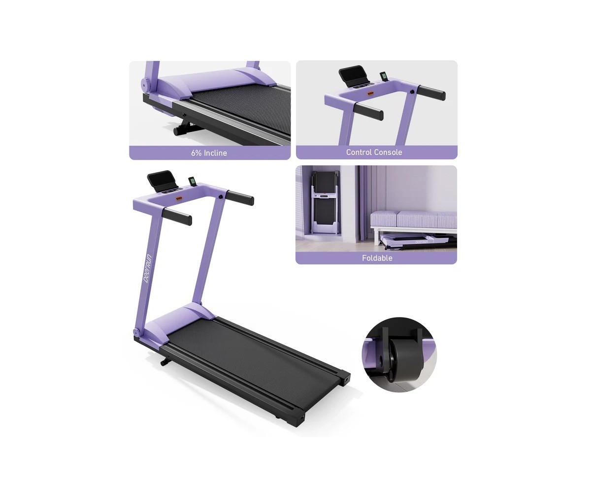 DeerRun All-New 2026 A1 Pro Move Smart Foldable Treadmill with 6% Incline 350Lbs, 10mph