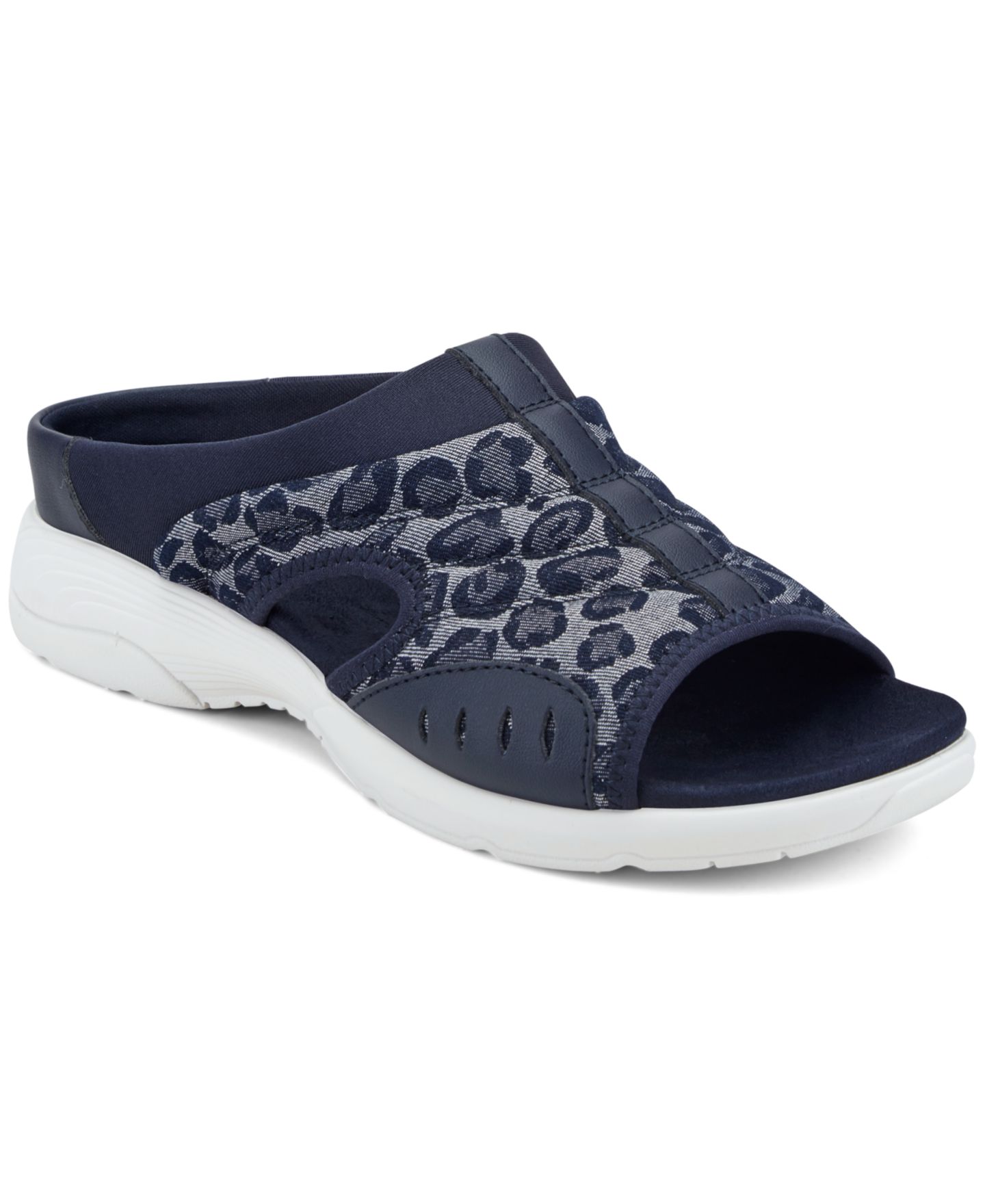 Женские сандалии Easy Spirit Traciee Lightweight Flat Easy-On, цвет: Тёмный синий джинсовый — фото 1
