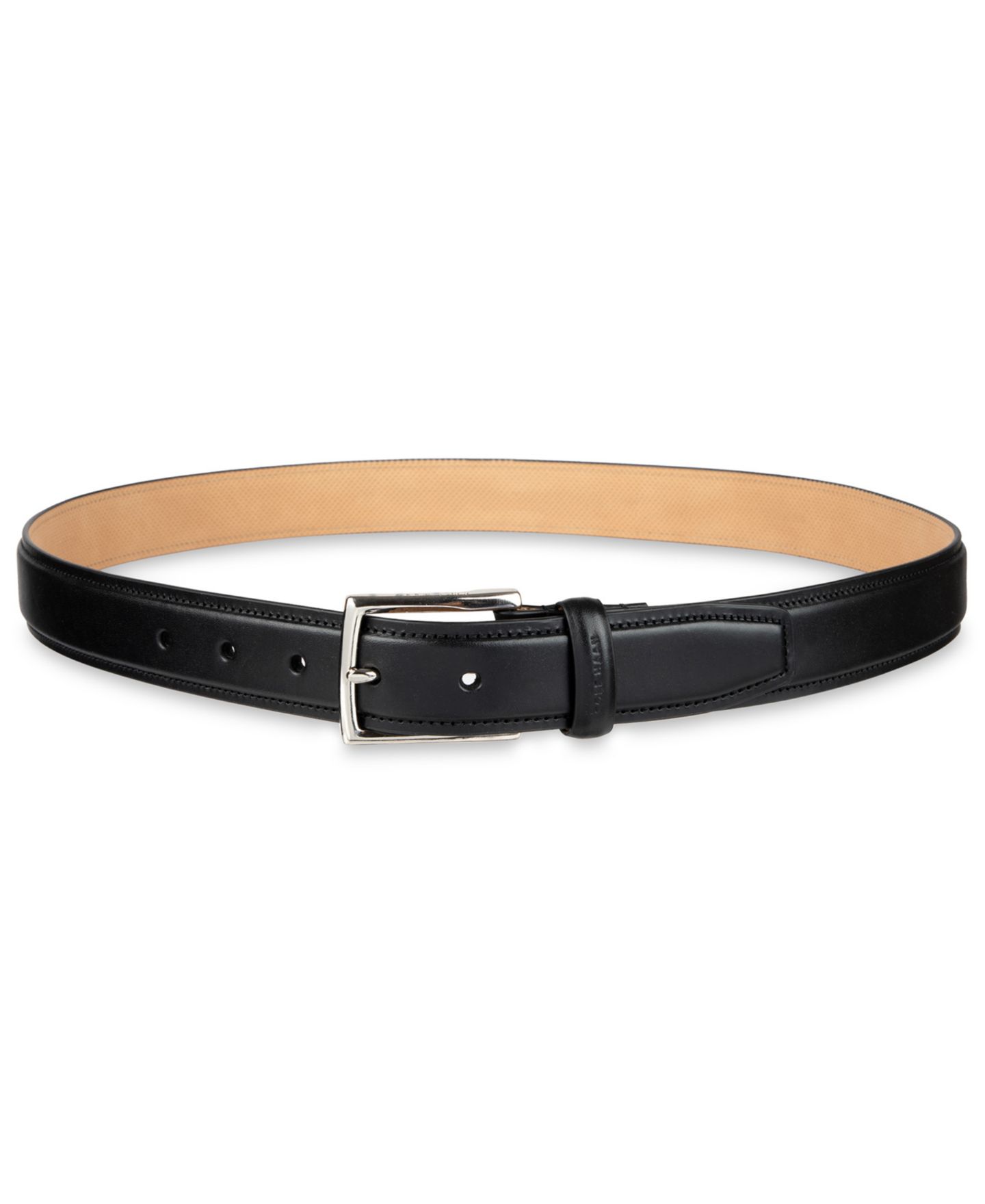 Мужской ремень Cole Haan 32MM Classic Burnished Edge Dress Belt, цвет: Чёрный — фото 5