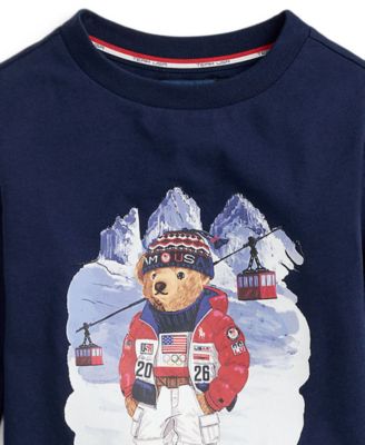 Boys' 2-7 Team USA Polo Bear Graphic Print T-Shirt