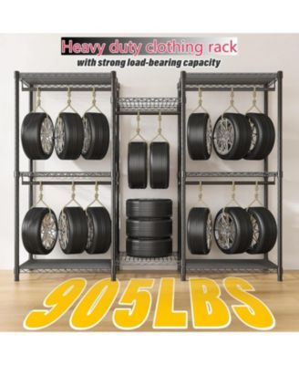 Clothes Rack with Cover,Clothing Racks for Hanging Clothes Heavy Duty,Portable Closet with Shelves,Adjustable,Loads 905 LBS