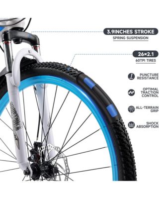 26-Inch 24-Speed Mountain Bike for Adults with Suspension Fork & Dual Disc Brakes, Ready for Adventure