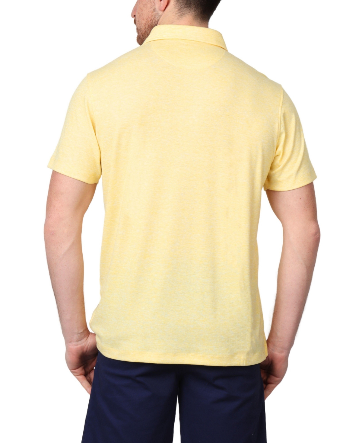 Tailorbyrd Men's Featherweight Super Soft Melange Jersey Polo