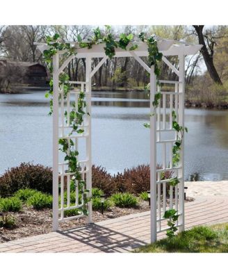 Dura-Trel Wellington Arbor 72" x 85" Outdoor Garden Arch Lattice Trellis