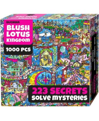 1000 Piece Puzzle for Adults with 223 Hidden Secrets & Audio Story – Blush Lotus Kingdom