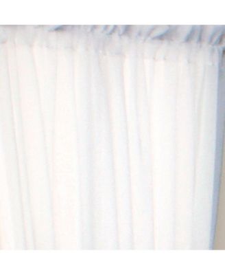 Rhapsody Lined Light Filtering Window Treatment for Doors Rod Pocket Curtain Door Panel 54" x 72" White