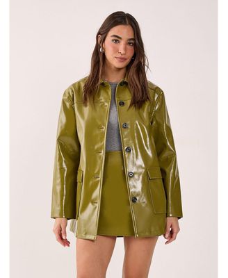 Women's Vinyl High Clean Longline Jacket