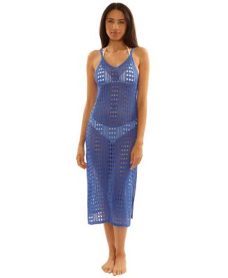 Women's Crochet Scoop Neck Cover-Up Dress