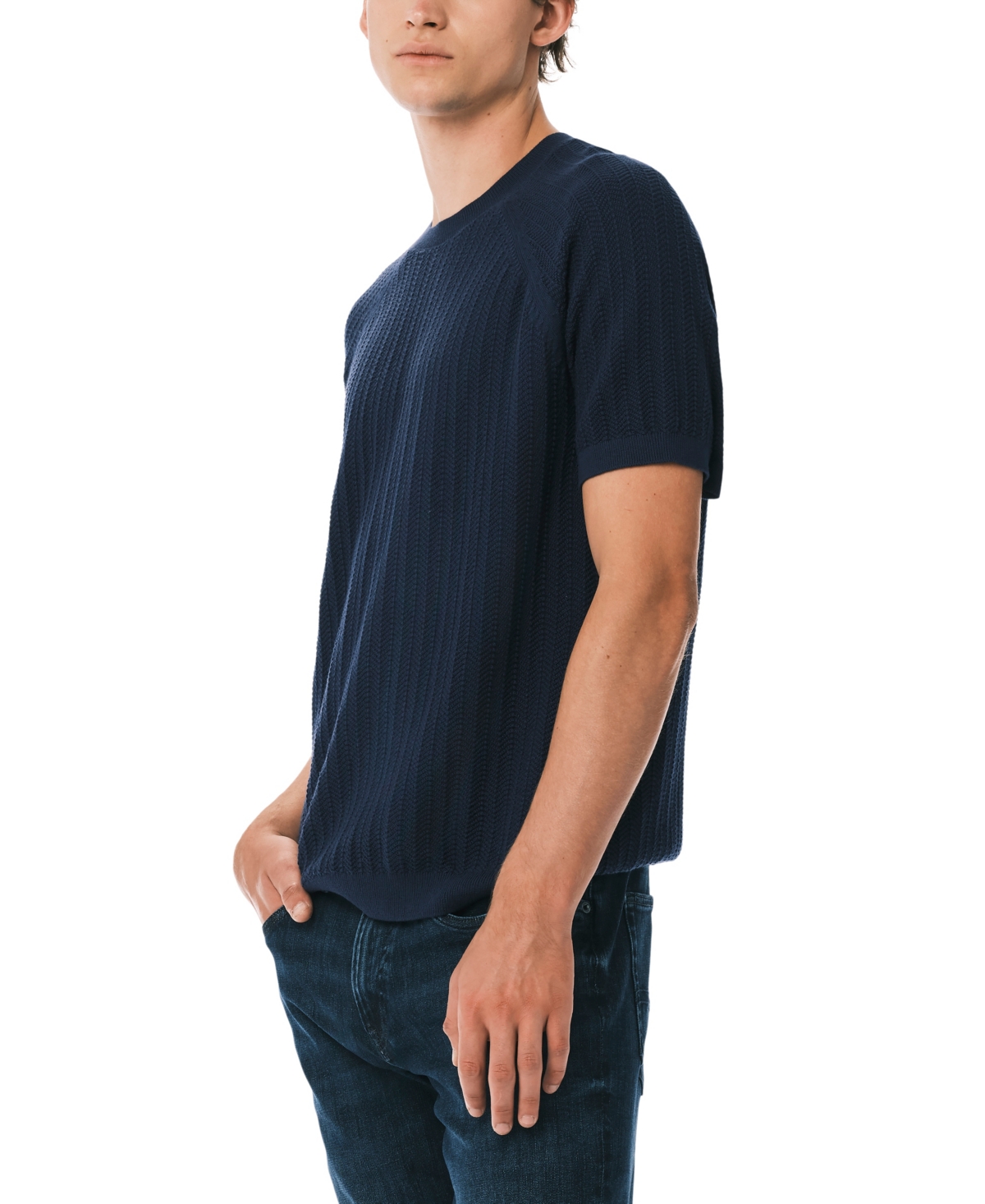 Buffalo David Bitton Men's Wipped Textured Knit Sweater