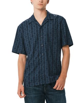Men's Sandro Printed Short-Sleeve Camp Shirt