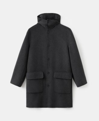 Men's Handmade Wool Hood Coat