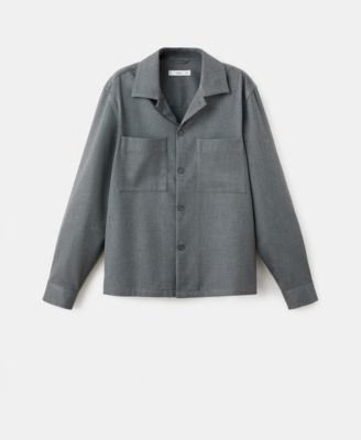 Men's Pockets Fluid Overshirt