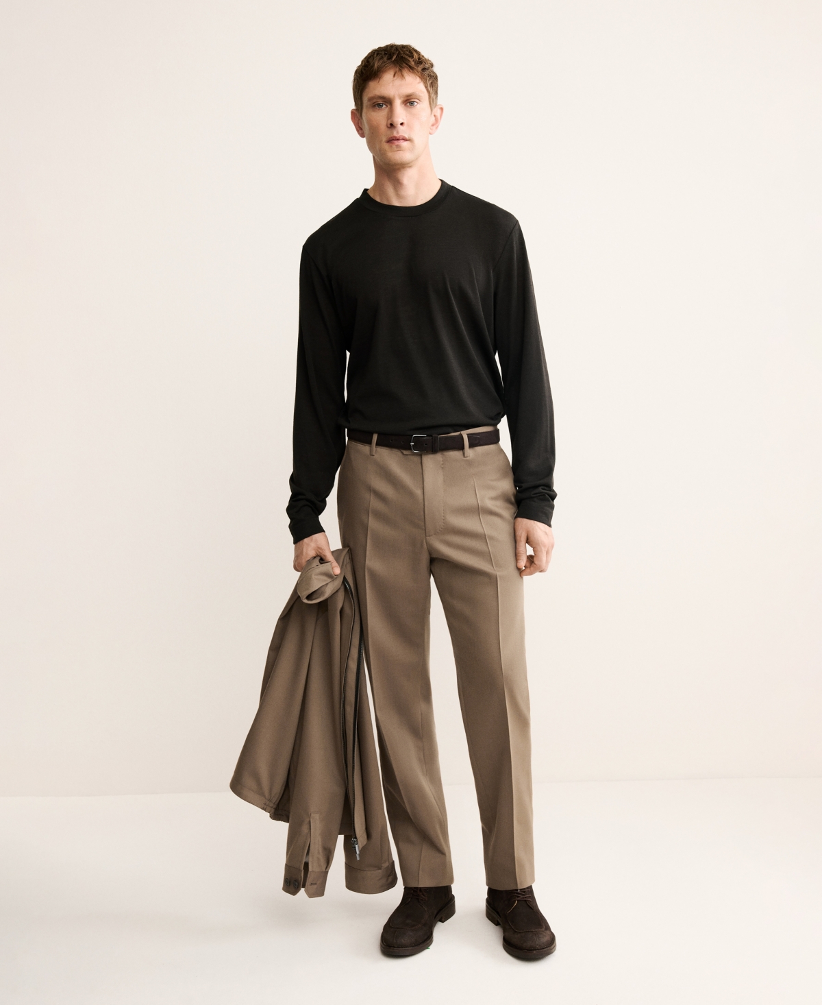 Mango Men's Slim-Fit Wool-Blend T-Shirt