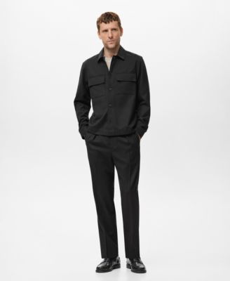 Men's Pockets Flannel Overshirt