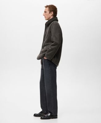 Men's Faux-Shearling Suede Jacket