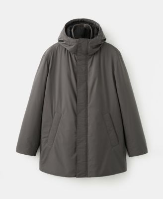 Men's Detachable Water-Repellent Quilted Parka