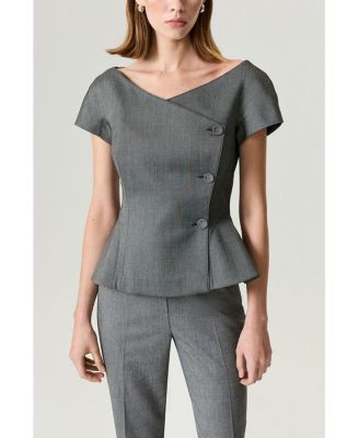 Women's Double-Breasted V-Neck Tailored Vest