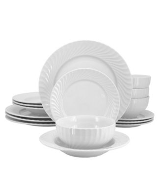 Julia Scalloped 16-Pc. Dinnerware Set, Service For 4