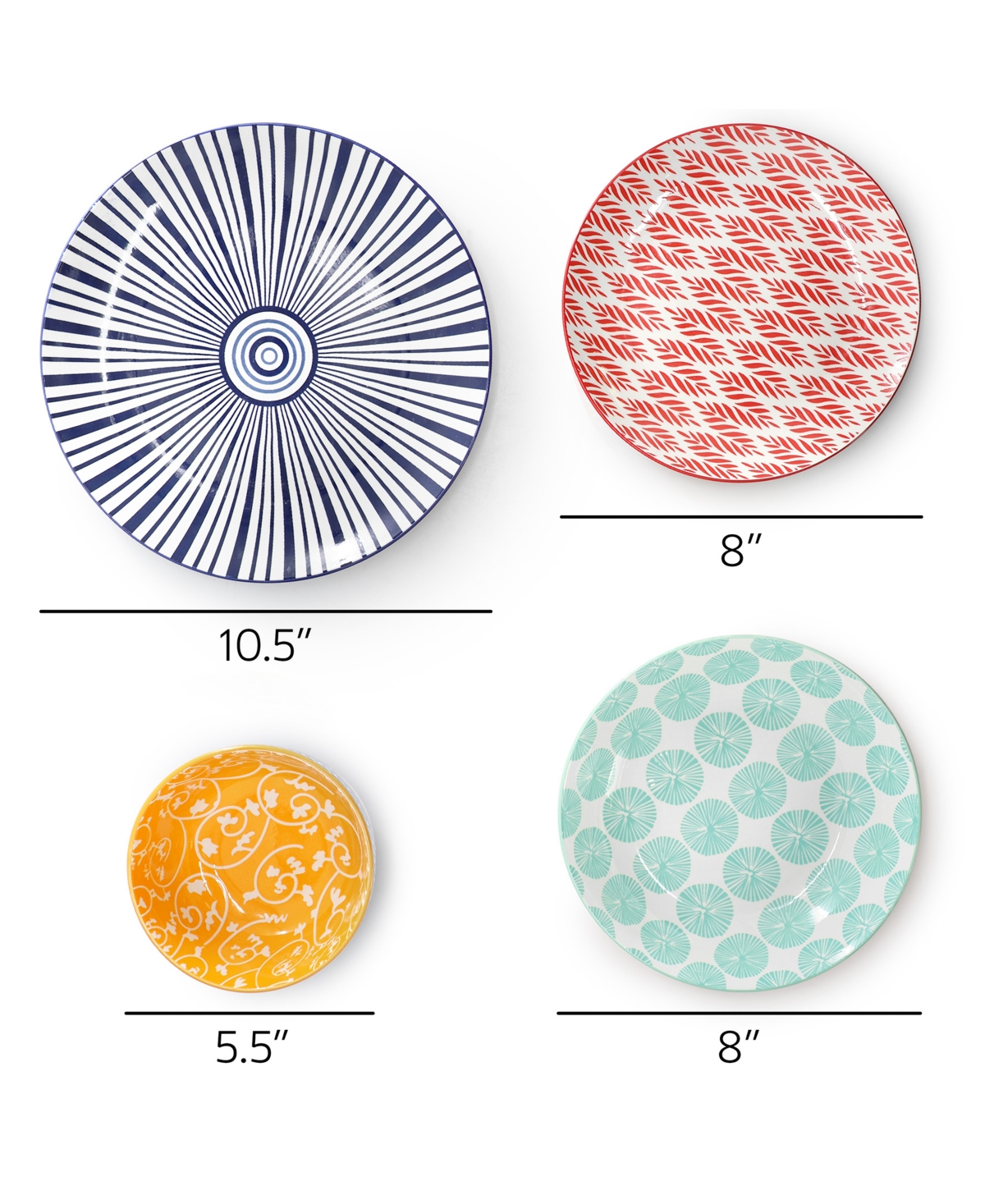 Elama Giovanna 16-Pc. Dinnerware Set, Service For 4