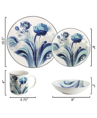 Peony Garden 16-Pc. Dinnerware Set, Service For 4