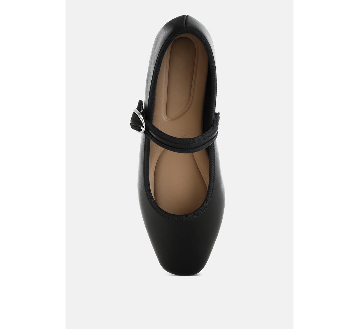 London Rag Iker Classic Denim Pin Buckle Womens Ballerinas