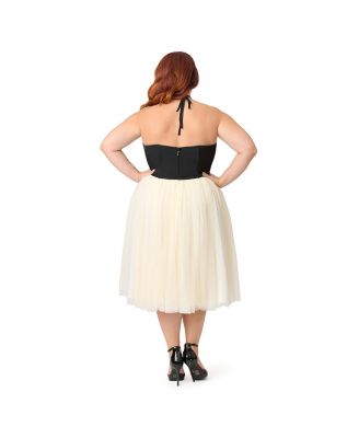 Plus Size Sweetheart Halter Swing Dress