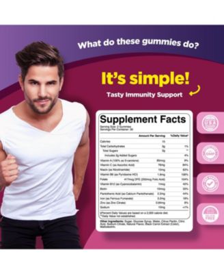 Adult Iron Vitamin Gummies, Grape, 60ct