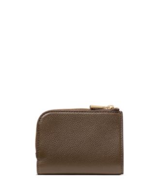 Deco Pebbled Leather Compact Wallet