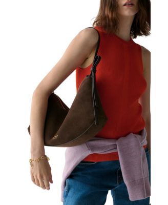 Loop Large Suede Shoulder Bag
