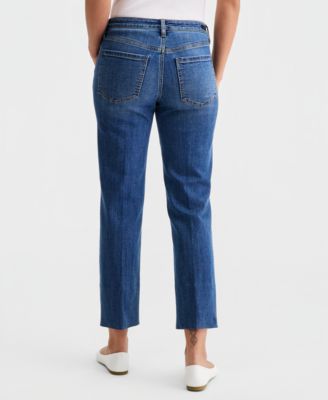 Women's Kennedy Cropped Straight Blind-Hem Jeans