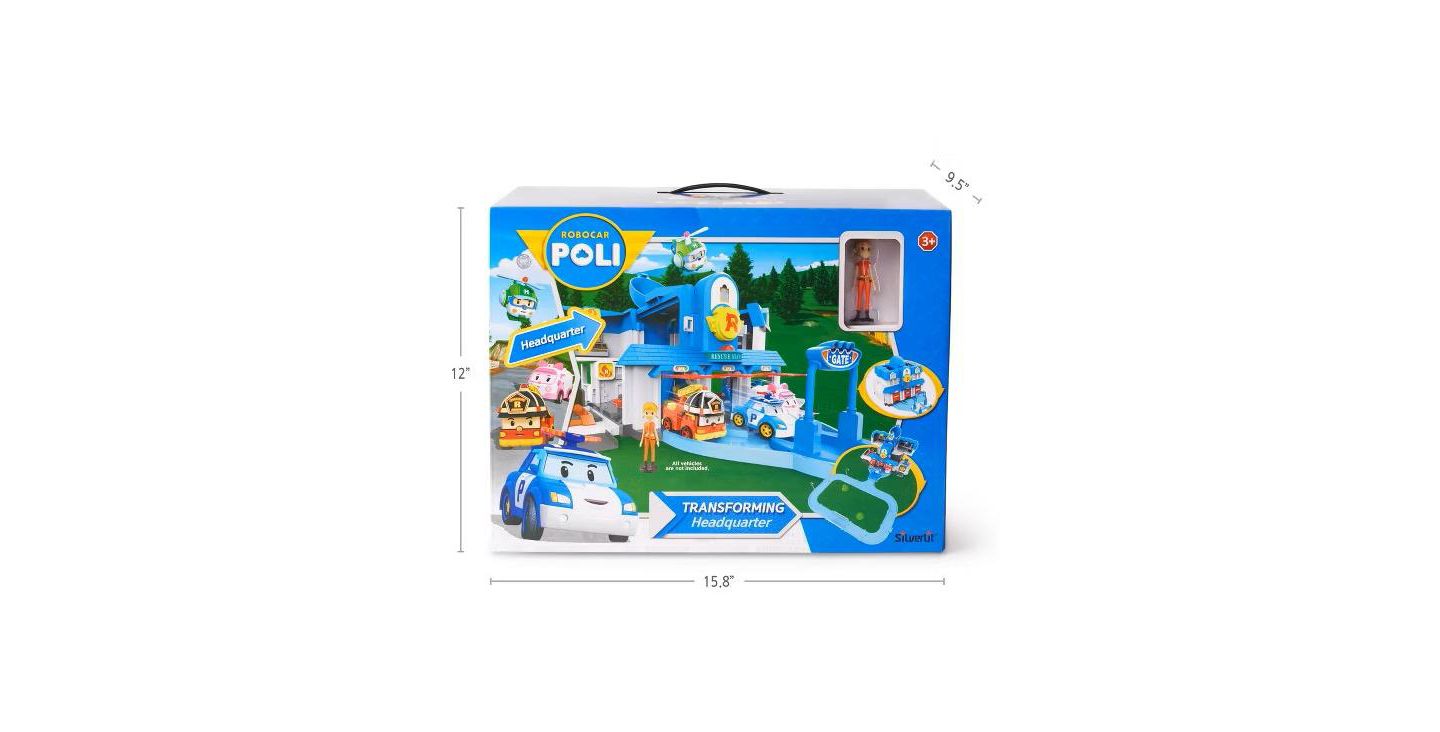 Детский игровой набор Robocar Poli Transforming Headquarters 28-Piece Playset, Ages 3+ — фото 2