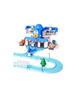 Exclusive Transforming Headquarters Playset – Emergency Rescue Center & Race Track for Die-Cast Cars (Die-Cast Cars not included)