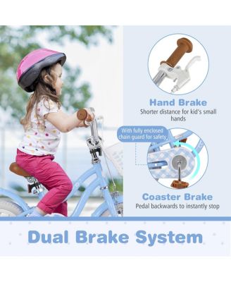 12 Inch Kids Bike with Adjustable Handlebar and Seat for 3-4 Year Old