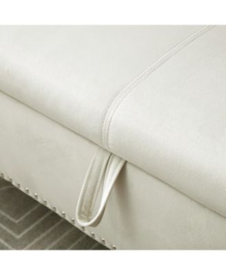 63" Velvet Multi-Use Tufted Sofa Stool