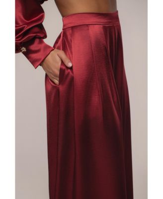 Women's Satin Bliss Pleated Pant