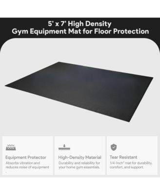 5' x 7' High Density Gym Equipment Mat for Floor Protection