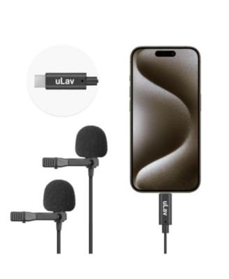 uLav-L-Duo Digital Dual iPhone 15/16 Lavalier Omnidirectional Clip on Microphone (USB-C)