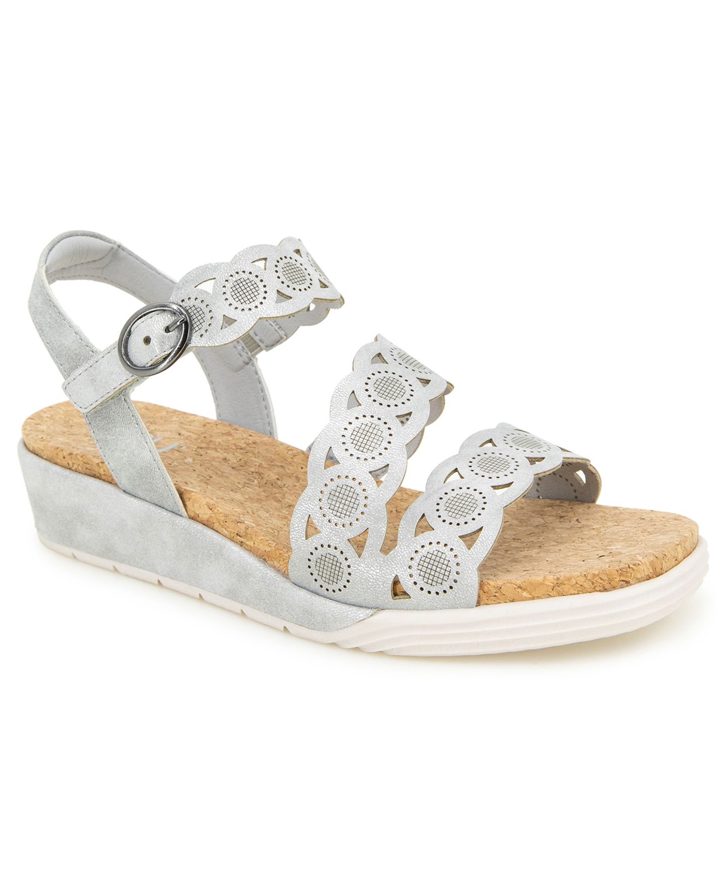 Женские сандалии JBU Winona Casual Wedge, цвет: Серебряный — фото 1