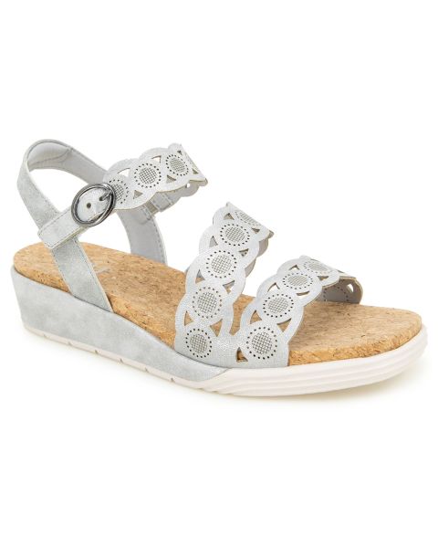 Женские сандалии JBU Winona Casual Wedge, цвет: Серебряный